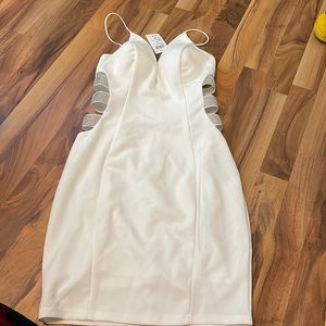 new with tags size xs white and silver windsor dress